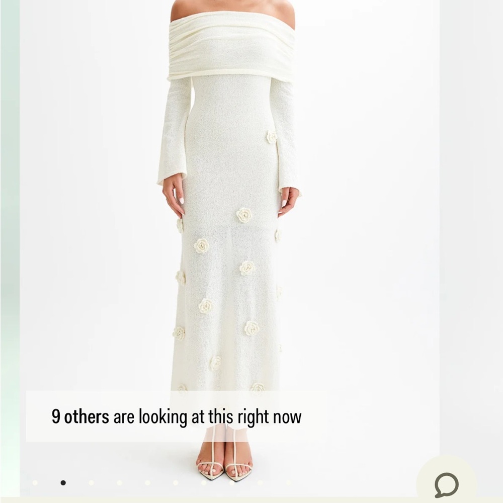 Meshki Off-Shoulder White Maxi Dress